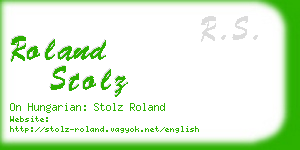 roland stolz business card